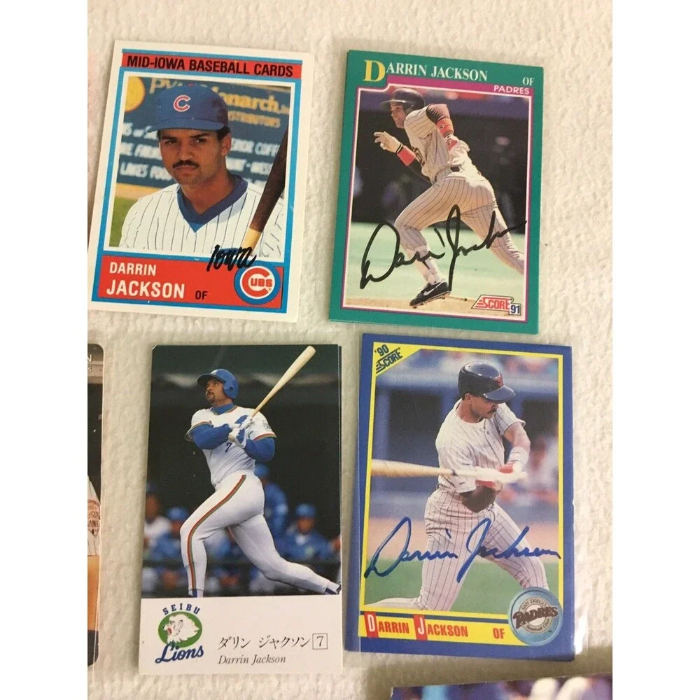 13 Cubs Darrin Jackson Autographed Baseball Card